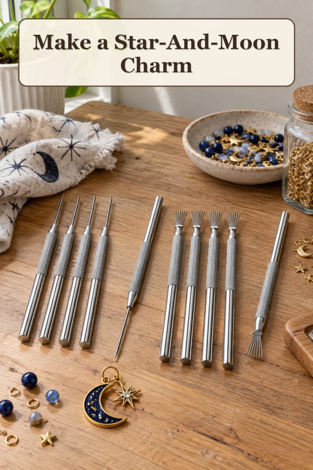 Clay Charm Supplies: Star-And-Moon Charm maker-lifestyle pin