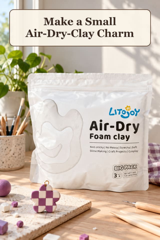 Air Dry Clay Supplies: Small Air-Dry-Clay Charm maker-lifestyle pin