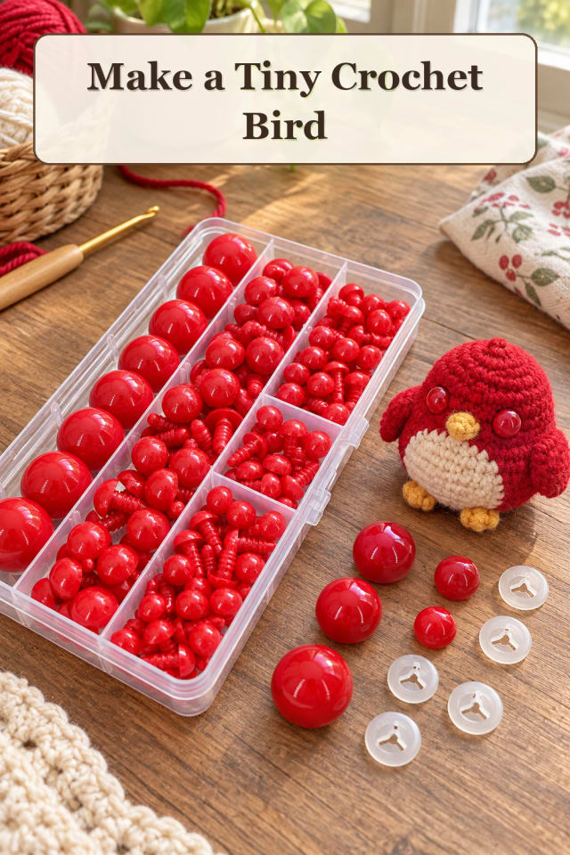 Amigurumi Supplies: Tiny Crochet Bird maker-lifestyle pin