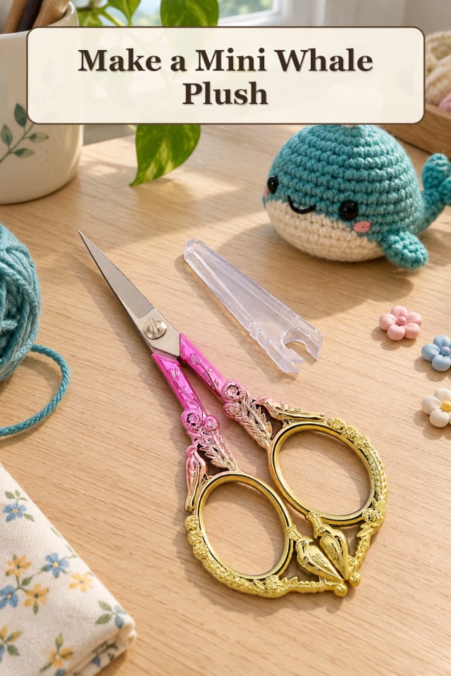 Amigurumi Supplies: Mini Whale Plush maker-lifestyle pin