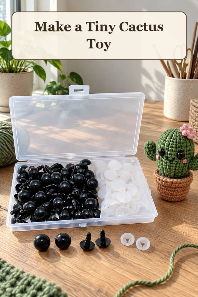 Amigurumi Supplies: Tiny Cactus Toy maker-lifestyle pin