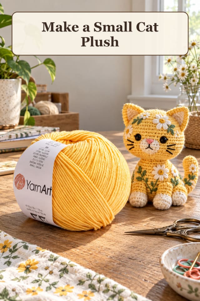 Amigurumi Supplies: Small Cat Plush maker-lifestyle pin