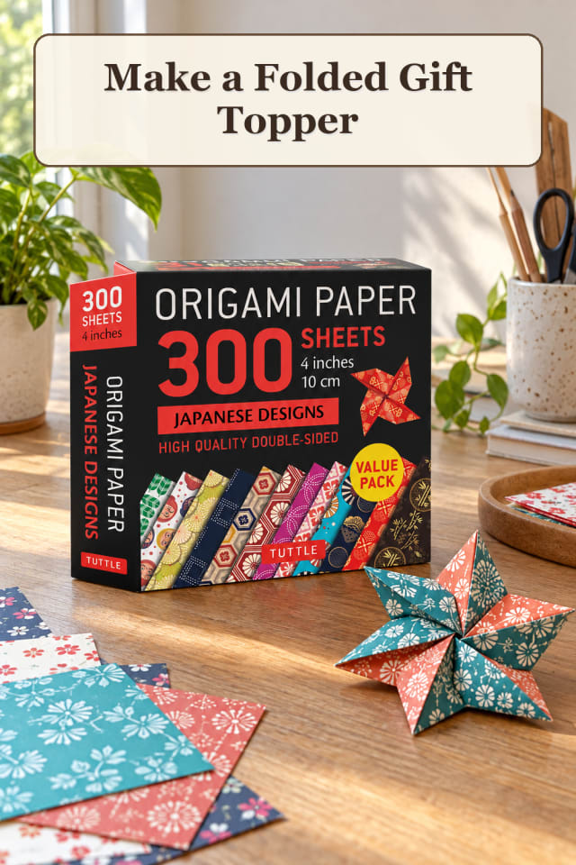 Origami Paper Supplies: Folded Gift Topper maker-lifestyle pin