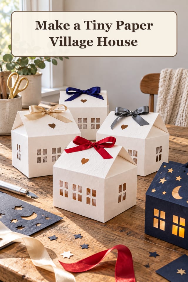 Mini Room Craft Supplies: Tiny Paper Village House maker-lifestyle pin