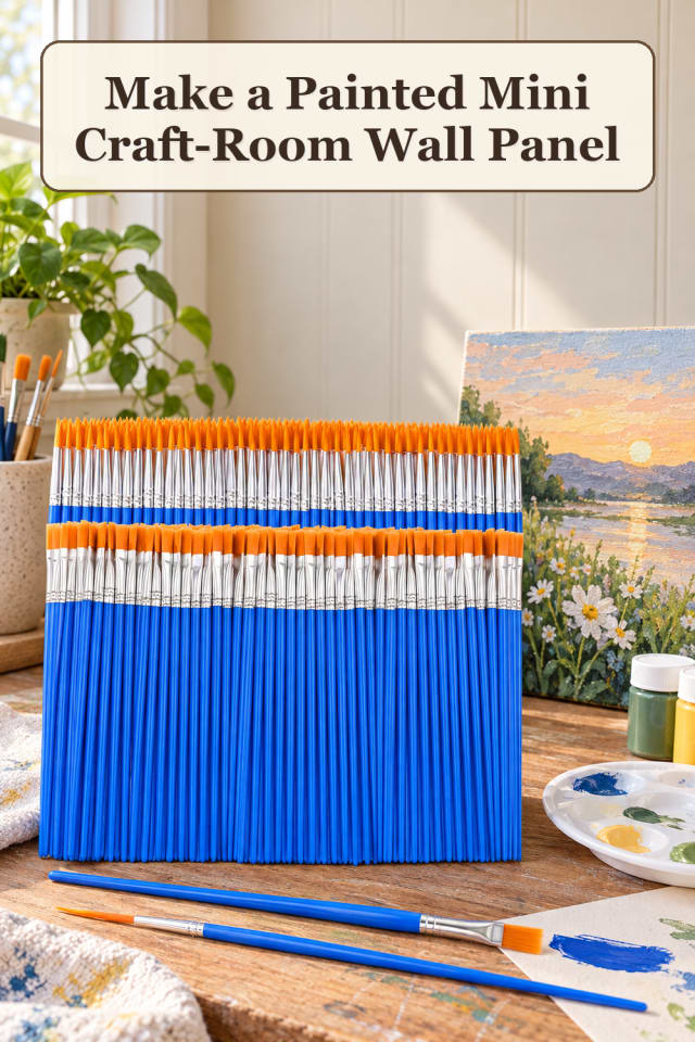 Mini Room Craft Supplies: Painted Mini Craft-Room Wall Panel maker-lifestyle pin