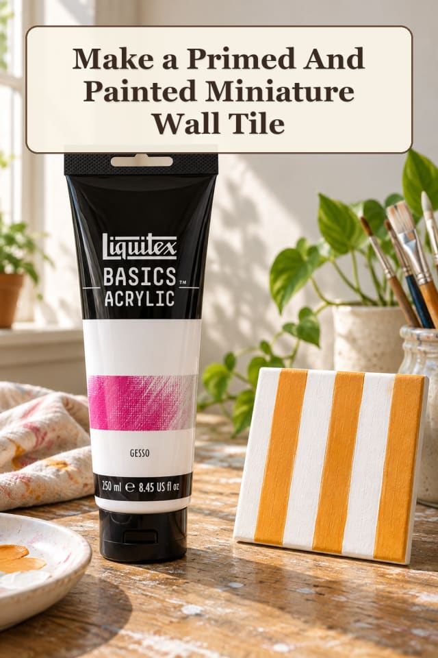 Mini Room Craft Supplies: Primed And Painted Miniature Wall Tile maker-lifestyle pin