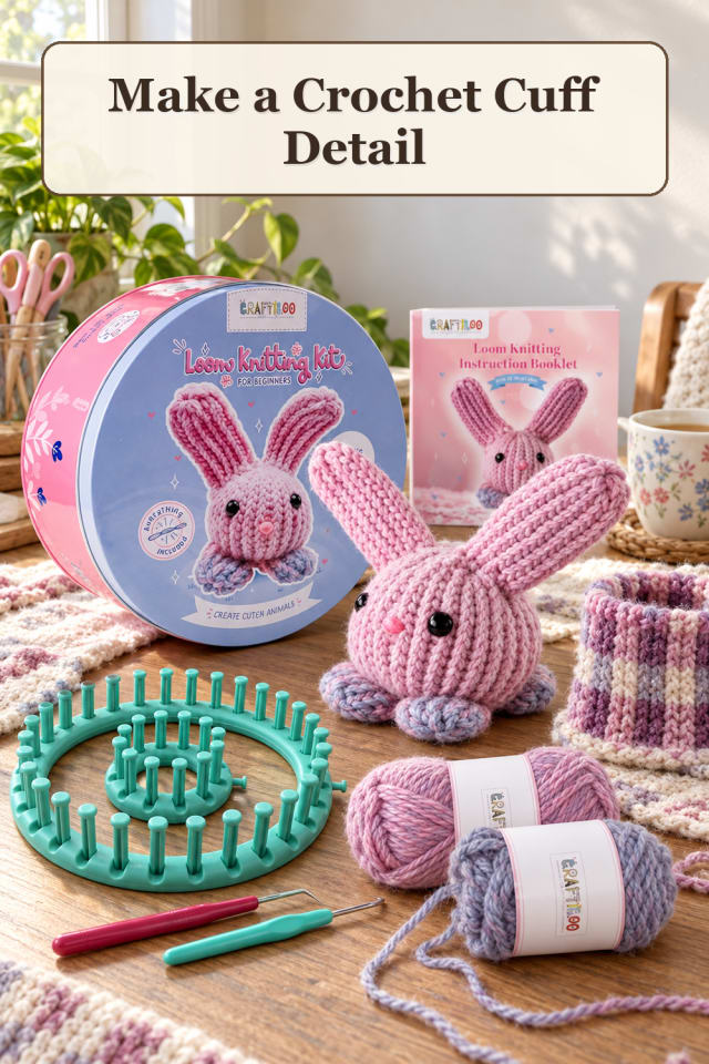 Crochet Upcycle Supplies: Crochet Cuff Detail maker-lifestyle pin