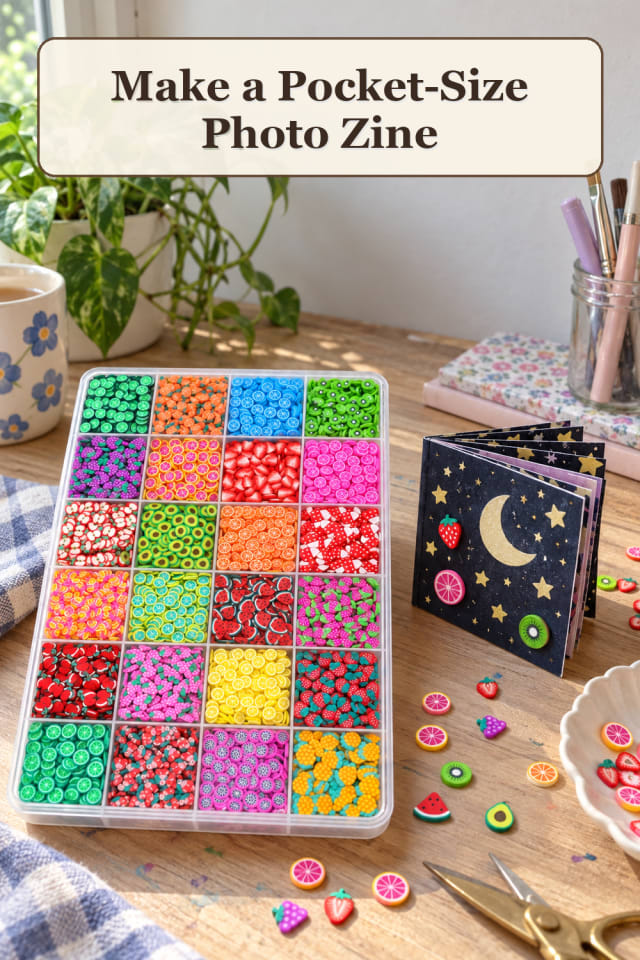 Zine Making Supplies: Pocket-Size Photo Zine maker-lifestyle pin