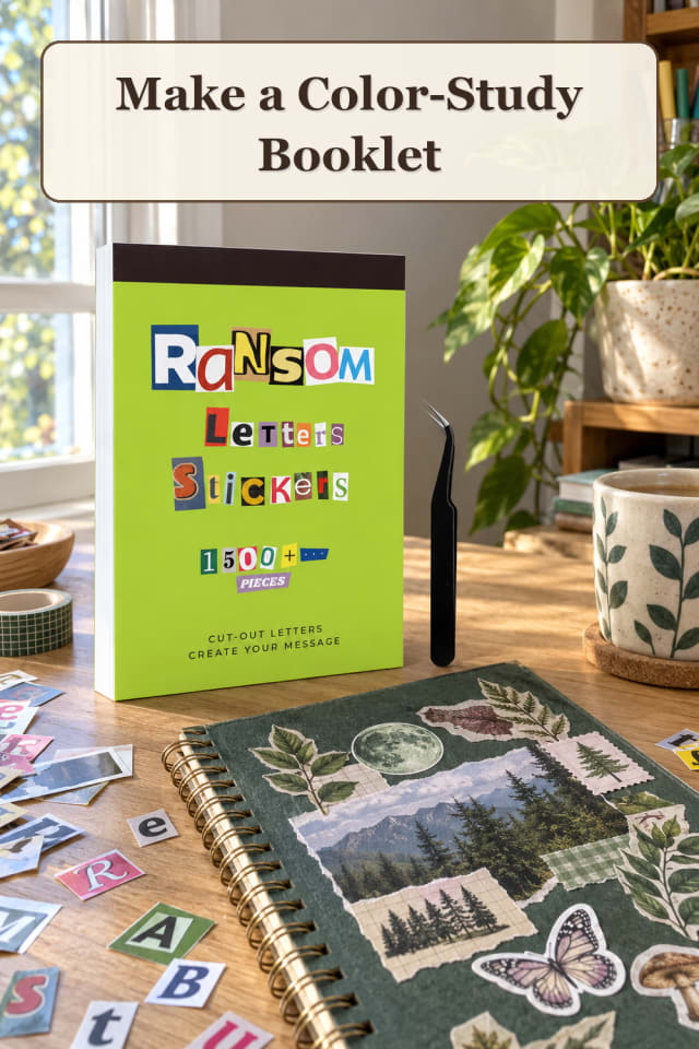 Zine Making Supplies: Color-Study Booklet maker-lifestyle pin
