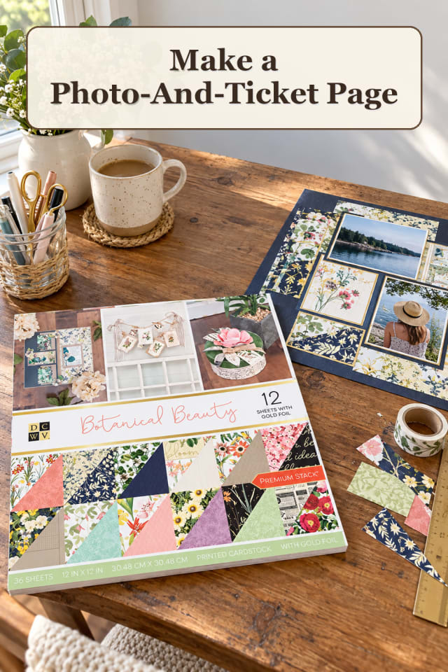 Scrapbook Journal Supplies: Photo-And-Ticket Page maker-lifestyle pin