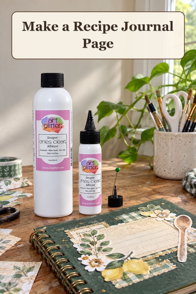 Scrapbook Journal Supplies: Recipe Journal Page maker-lifestyle pin