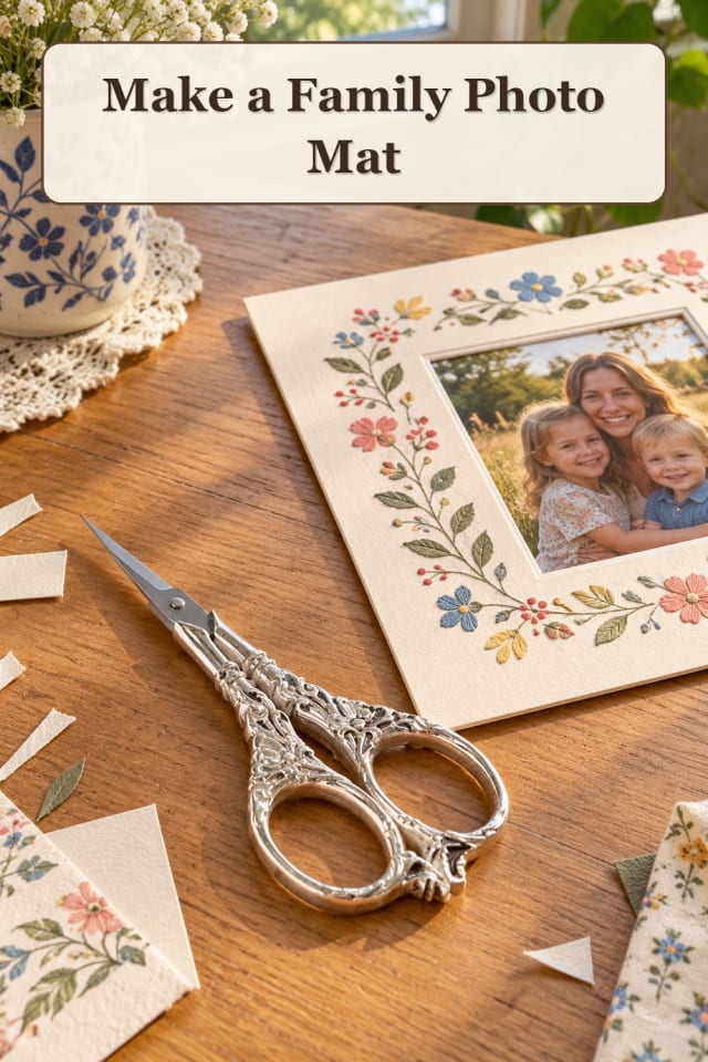 Scrapbook Journal Supplies: Family Photo Mat maker-lifestyle pin