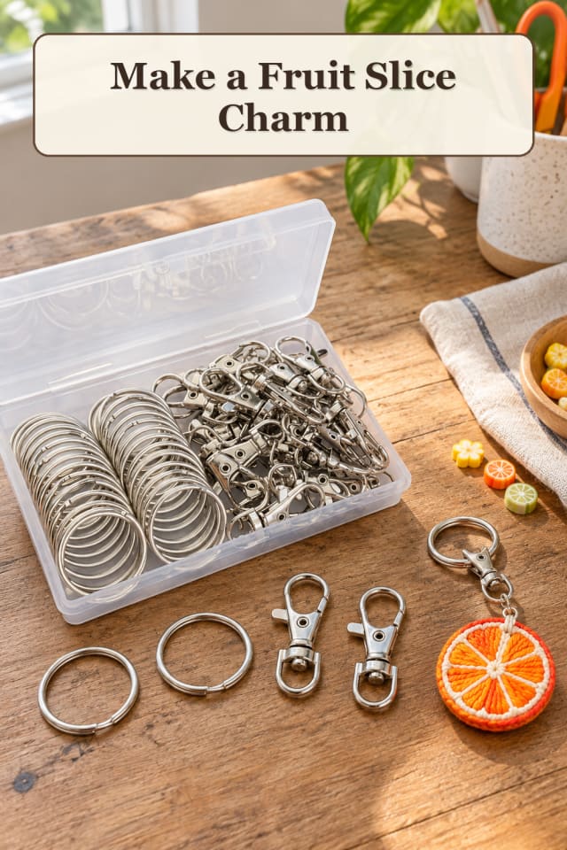 Clay Charm Supplies: Fruit Slice Charm maker-lifestyle pin