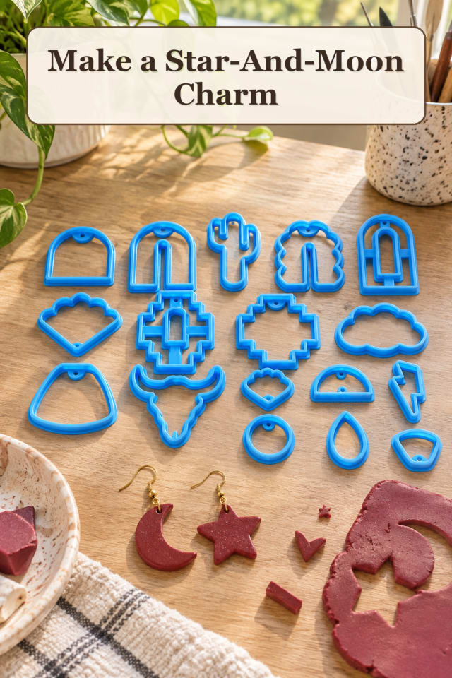 Clay Charm Supplies: Star-And-Moon Charm maker-lifestyle pin