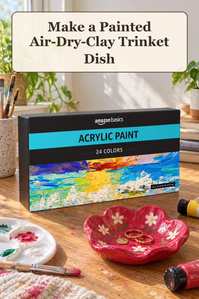 Air Dry Clay Supplies: Painted Air-Dry-Clay Trinket Dish maker-lifestyle pin
