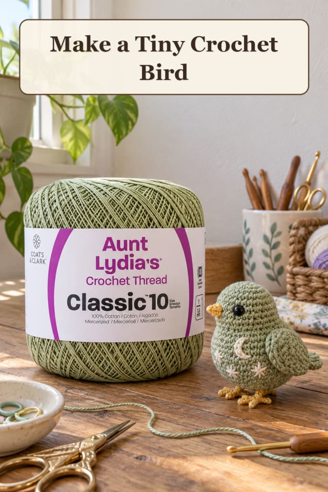 Amigurumi Supplies: Tiny Crochet Bird maker-lifestyle pin