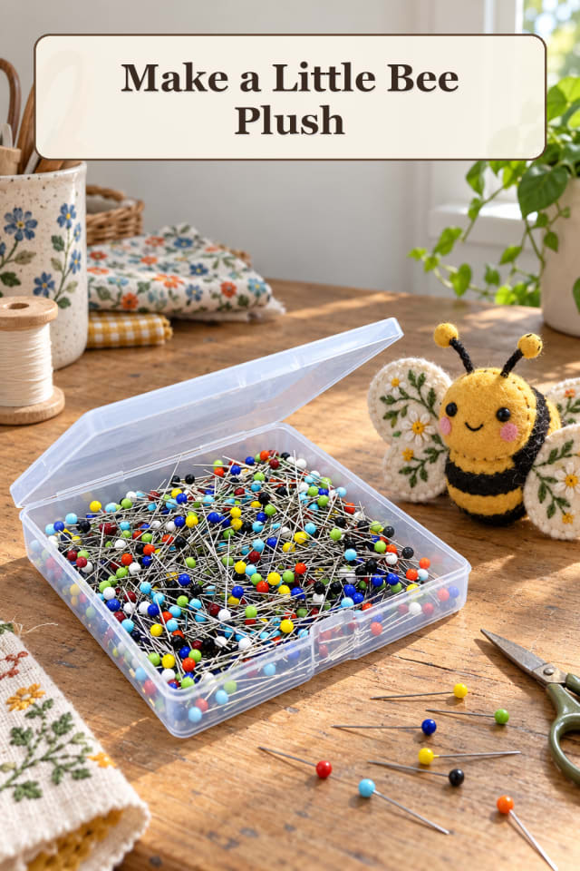 Amigurumi Supplies: Little Bee Plush maker-lifestyle pin