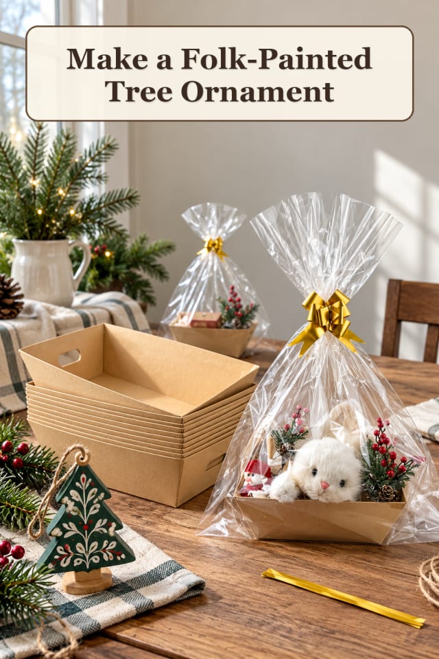 Handmade Christmas Craft Supplies: Folk-Painted Tree Ornament maker-lifestyle pin