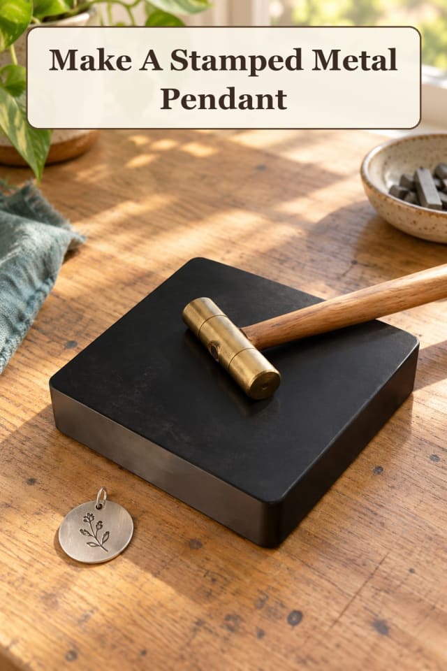 beginner metal stamped jewelry supplies: jewelry stamping tools with personalized metal blanks maker-lifestyle pin
