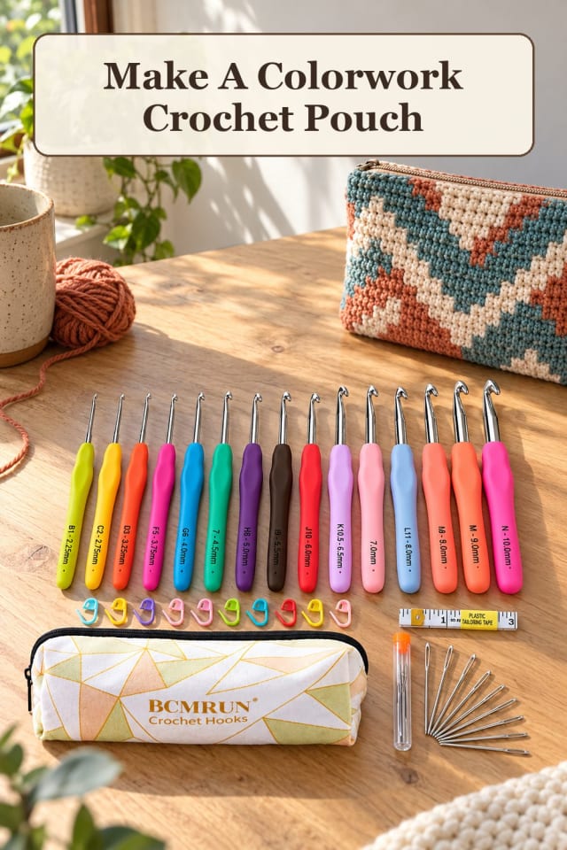 beginner tapestry crochet supplies using crochet colorwork tools and tapestry crochet patterns maker-lifestyle pin