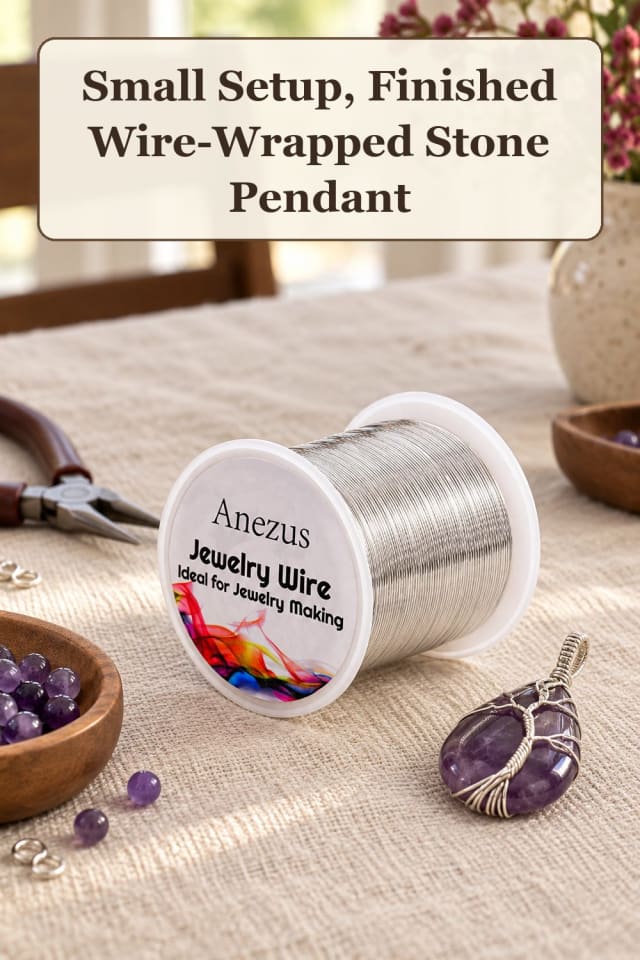 classic wire wrapped stone supplies: stone pendant ideas with wire wrapping tools for projects maker-lifestyle pin