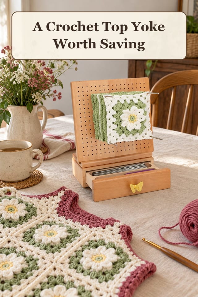 compact granny square crochet supplies using colorful yarn projects and crochet blocking tools maker-lifestyle pin