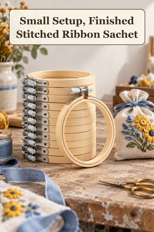 creative ribbon embroidery supplies: pair beginner ribbon stitching with embroidery needle set maker-lifestyle pin