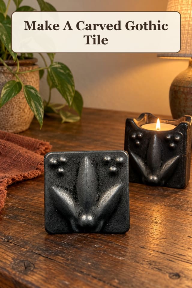 detailed goth pottery supplies: black pottery ideas with clay carving tools for handmade ideas maker-lifestyle pin
