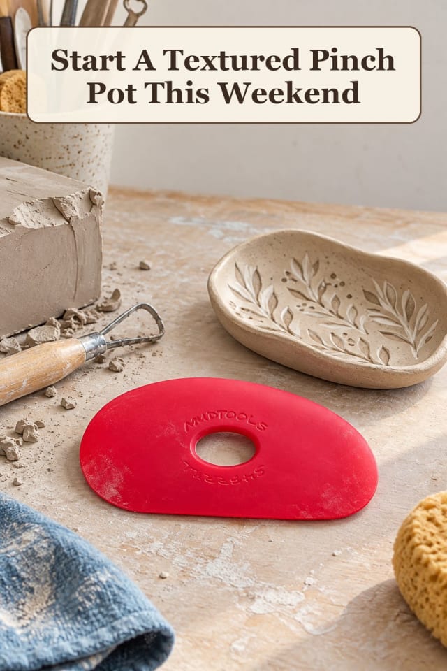 home pottery handbuilding tools using ceramic carving tools and clay texture tools for projects maker-lifestyle pin