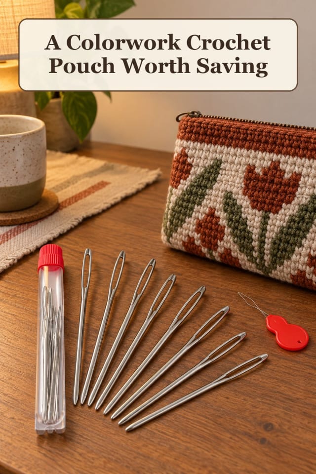 weekend tapestry crochet supplies: pair crochet colorwork tools with tapestry crochet patterns maker-lifestyle pin