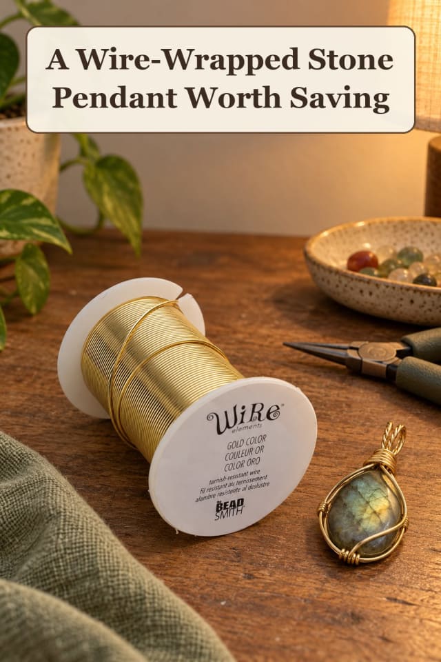weekend wire wrapped stone supplies: stone pendant ideas with wire wrapping tools for projects maker-lifestyle pin