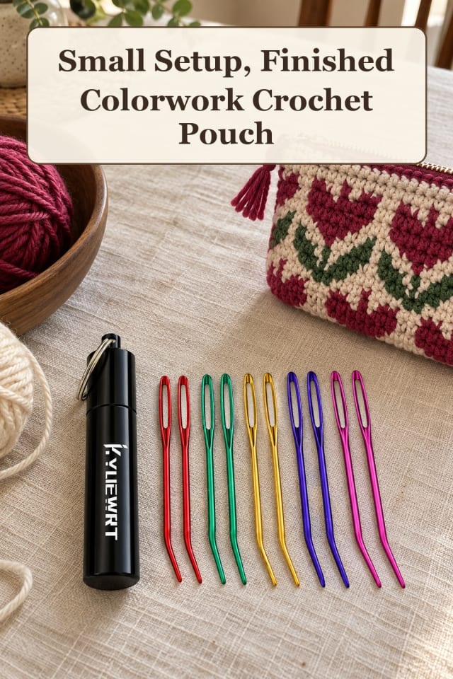 classic tapestry crochet supplies: pair crochet colorwork tools with tapestry crochet patterns maker-lifestyle pin