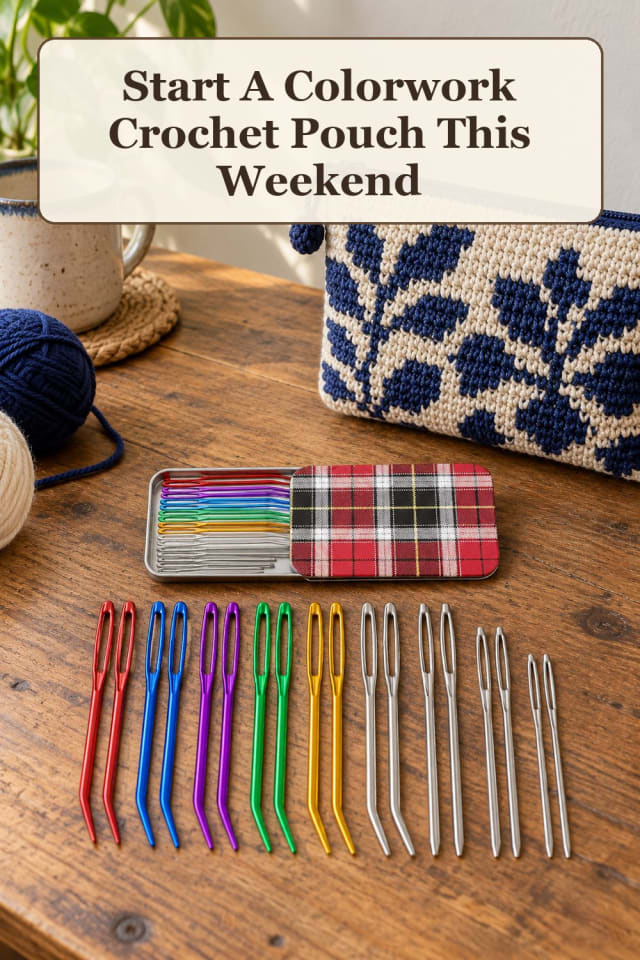 home tapestry crochet supplies: cotton yarn projects with crochet colorwork tools for projects maker-lifestyle pin