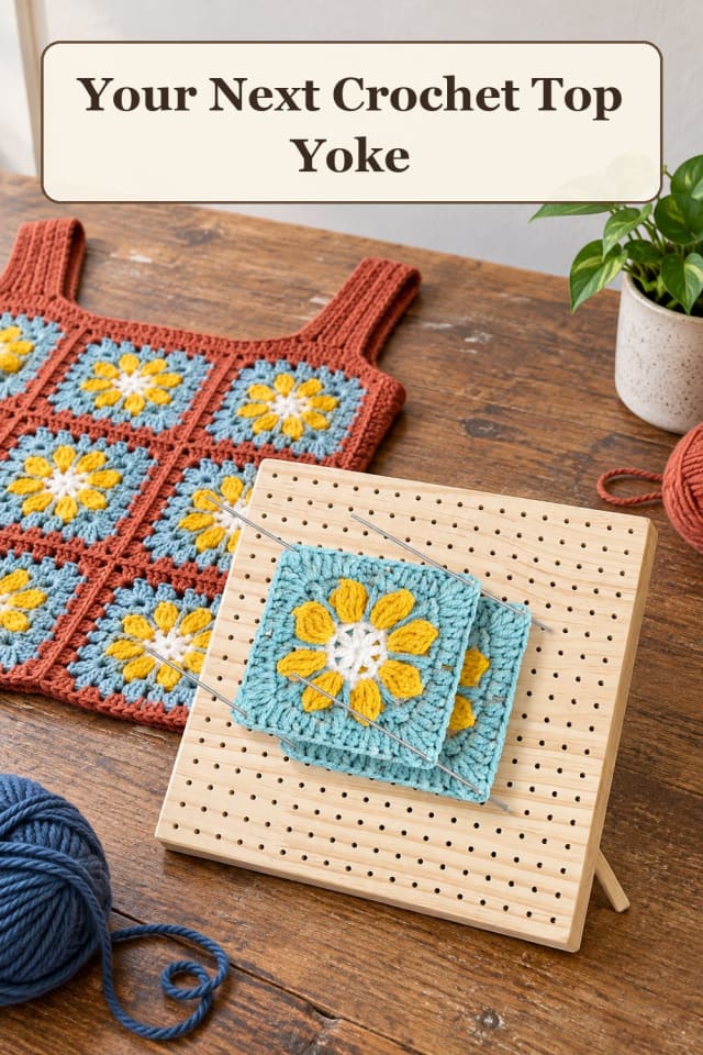 maker granny square crochet supplies: pair colorful yarn projects with crochet blocking tools maker-lifestyle pin