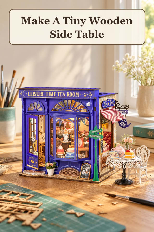 beginner dollhouse furniture DIY supplies: dollhouse craft tools with miniature furniture kit maker-lifestyle pin