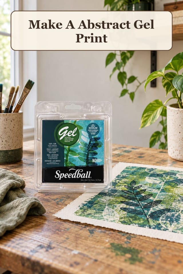 colorful gel plate printing supplies: gel printing ideas with monoprinting tools for projects maker-lifestyle pin