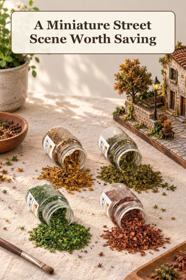 compact model diorama scenery supplies using miniature terrain tools and model making materials maker-lifestyle pin