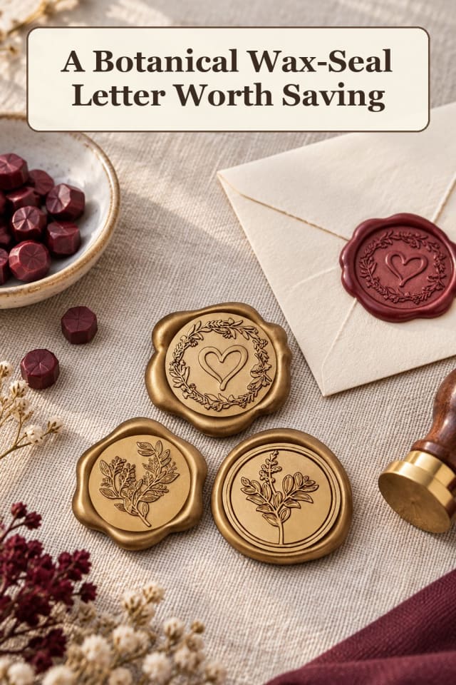 compact wax seal mail art supplies: creative pen pal mail with wax seal letter ideas for projects maker-lifestyle pin