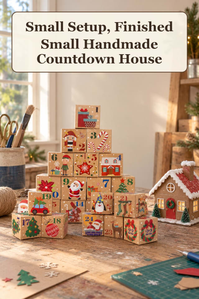 creative DIY advent calendar supplies: Christmas countdown craft with handmade advent calendar maker-lifestyle pin