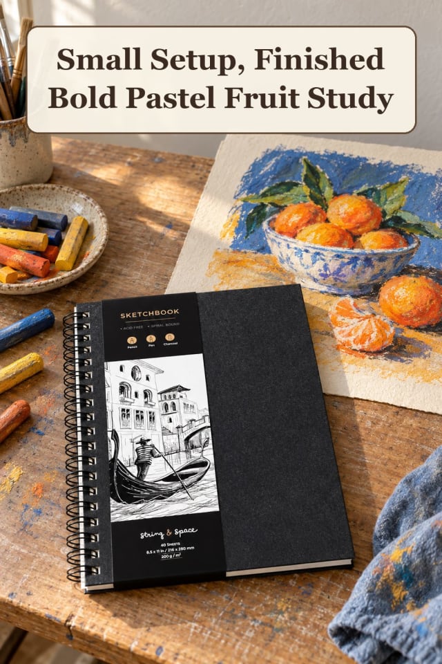 creative oil pastel art supplies: beginner pastel ideas with pastel drawing paper for projects maker-lifestyle pin