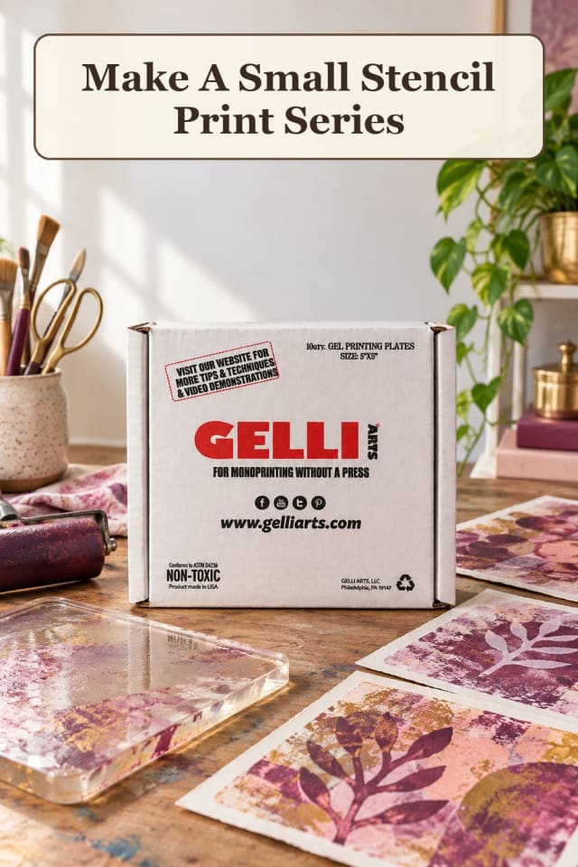 detailed gel plate printing supplies: gel printing ideas with monoprinting tools for projects maker-lifestyle pin