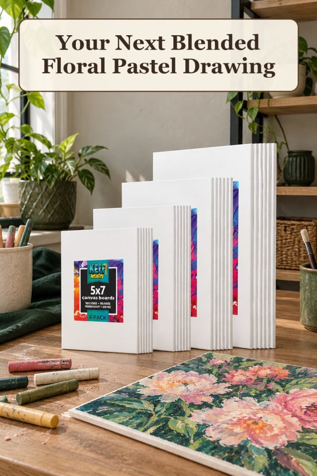 giftable oil pastel art supplies: beginner pastel ideas with pastel drawing paper for projects maker-lifestyle pin