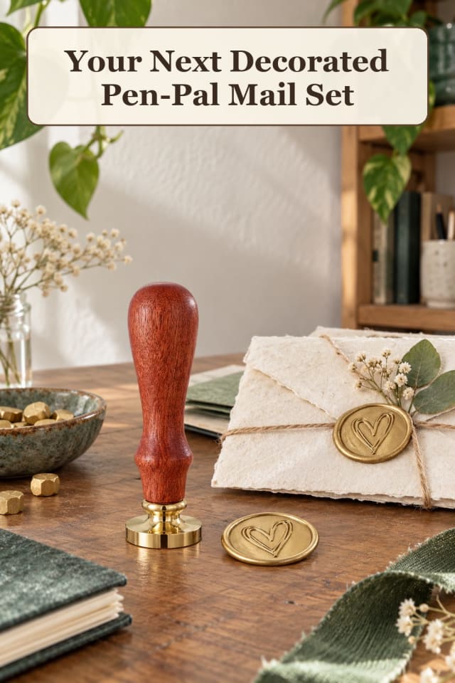 giftable wax seal mail art supplies: pair creative pen pal mail with handmade envelope decor maker-lifestyle pin