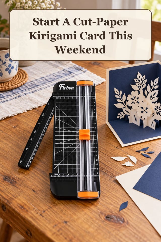 home kirigami paper art supplies: paper cutting tools with precision paper crafts for projects maker-lifestyle pin