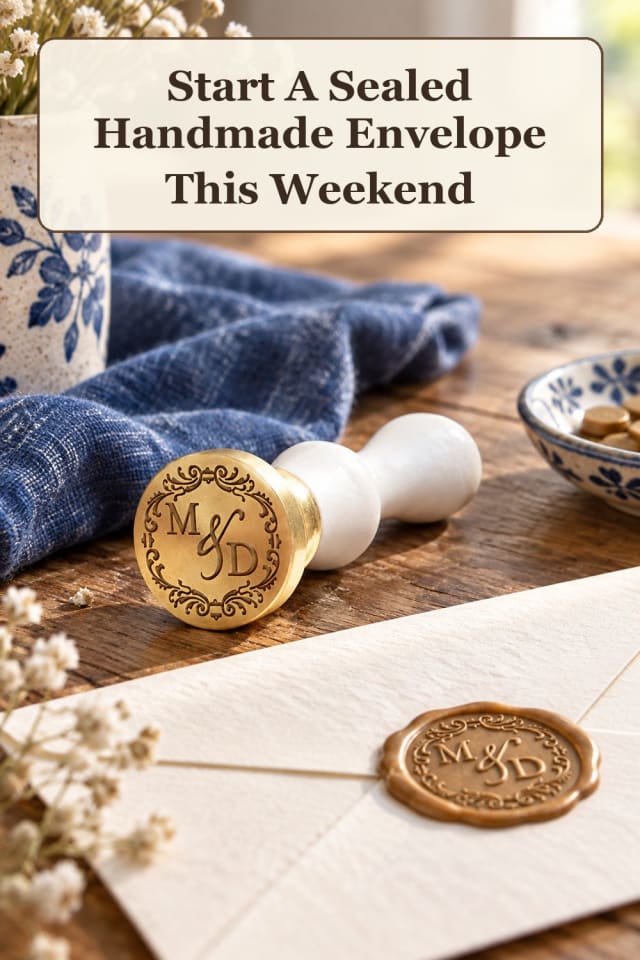 home wax seal mail art supplies: creative pen pal mail with wax seal letter ideas for projects maker-lifestyle pin