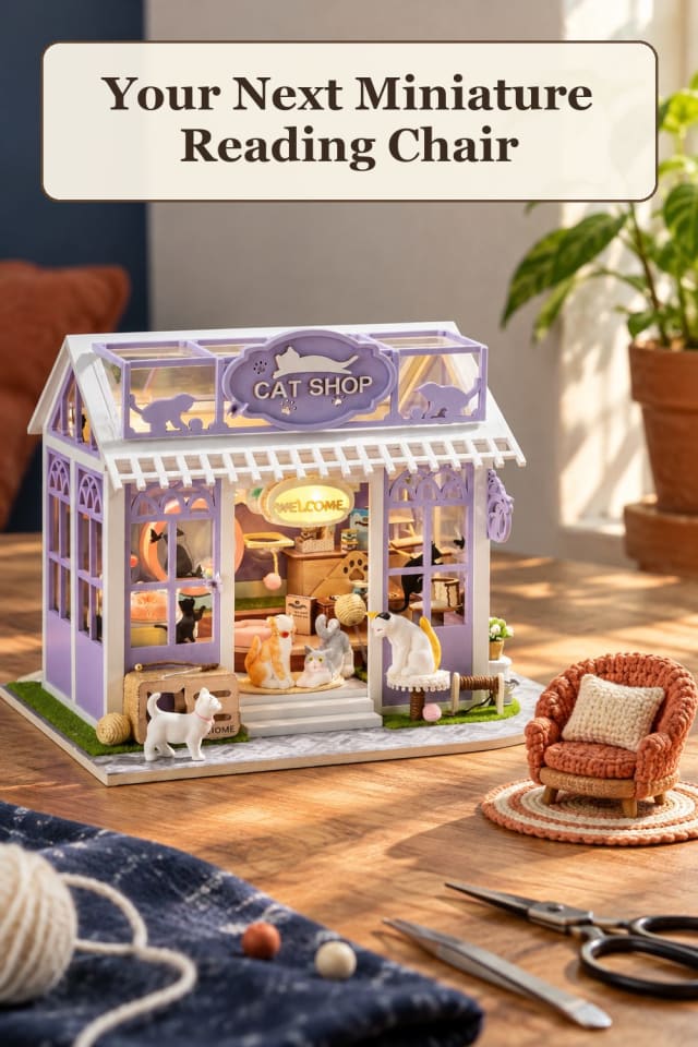 maker dollhouse furniture DIY supplies using dollhouse craft tools and miniature furniture kit maker-lifestyle pin