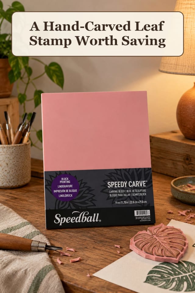 weekend stamp carving supplies: pair beginner printmaking with hand carved stamps for projects maker-lifestyle pin