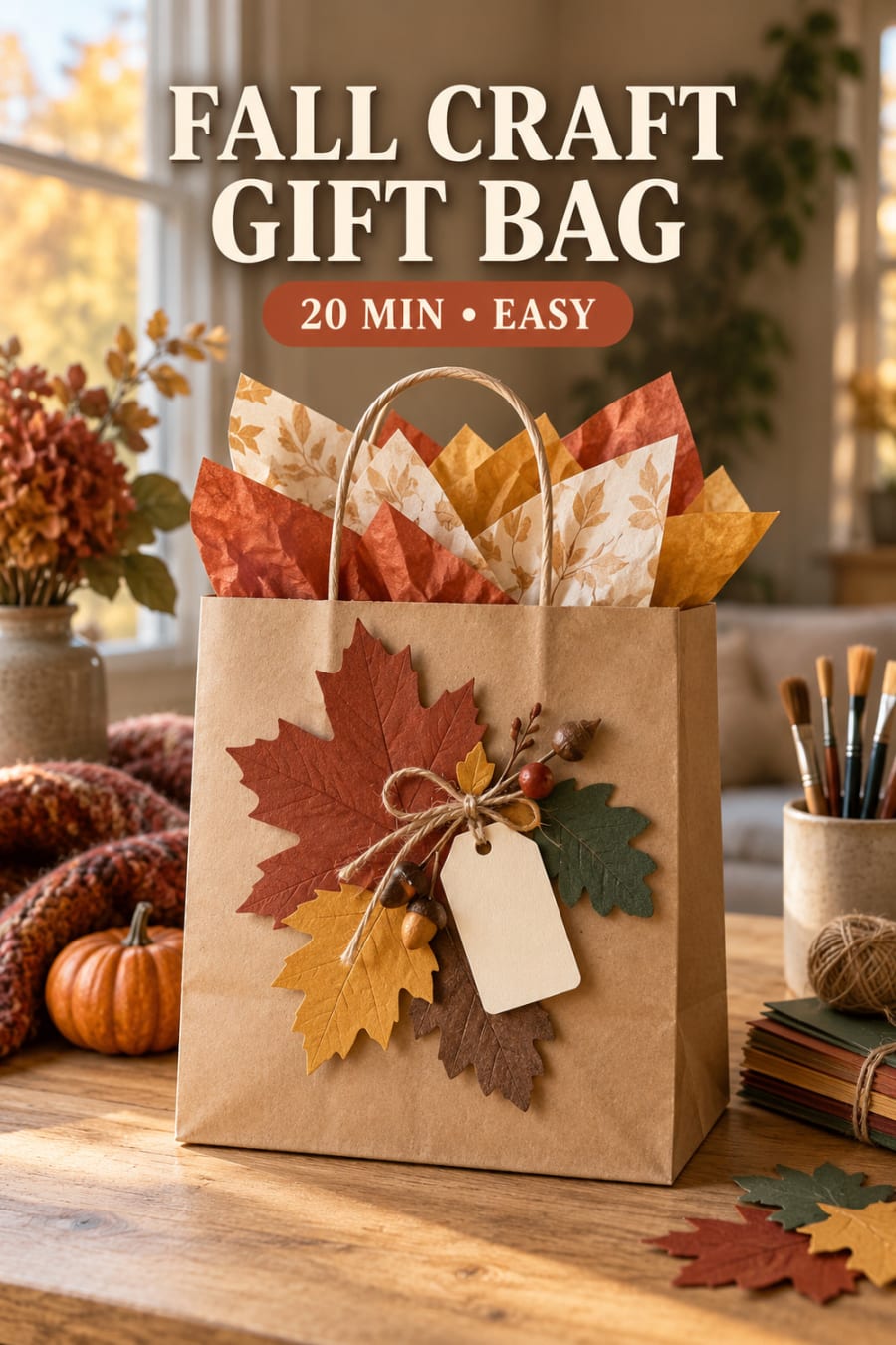 Autumn Craft Gift Bag pin