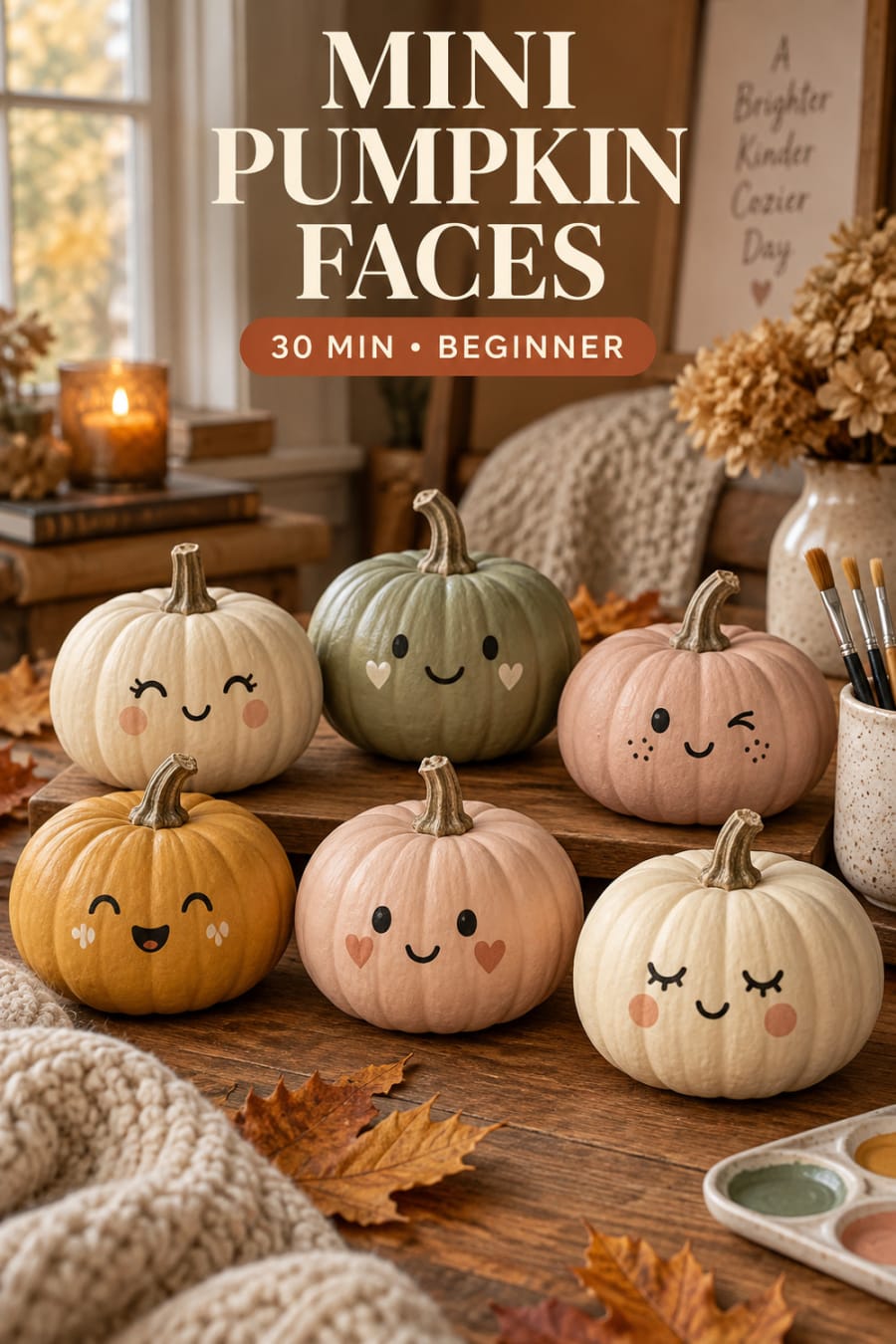 Mini Pumpkin Faces pin