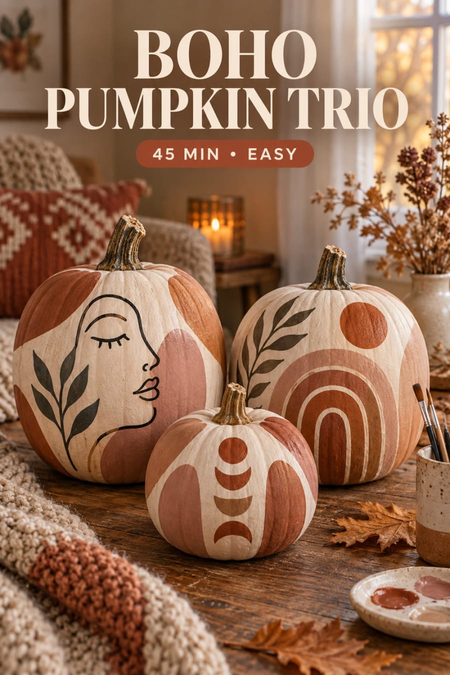 Boho Pumpkin Trio pin